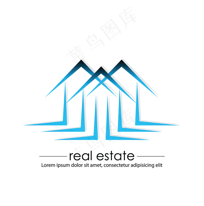 房地产的建设和简单的钢笔画04矢量