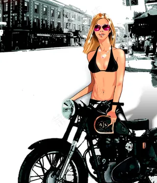 骑单车的女郎漫画