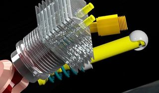 一个4行程阀定时图割截单缸汽油发动...