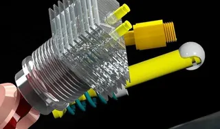 一个4行程阀定时图割截单缸汽油发动...