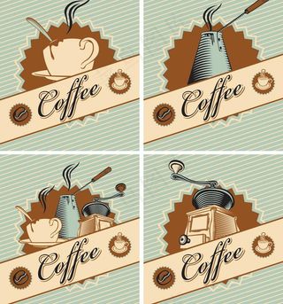 咖啡标签 咖啡背景图片