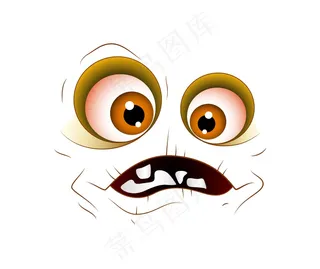 害怕的卡通表情