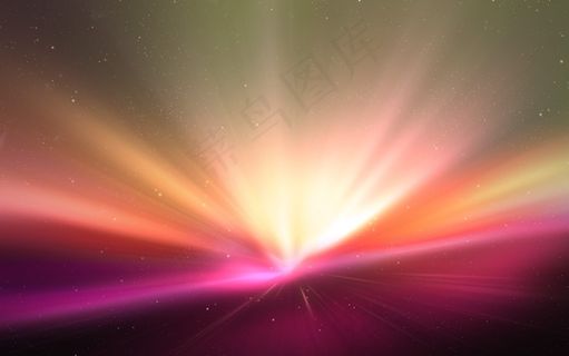 紫色、白色射线