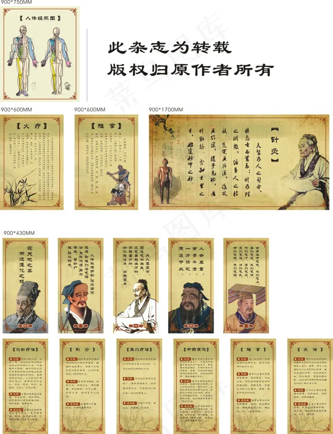 中医展板矢量图cdr矢量模版下载