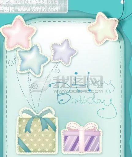 可爱小卡片书签矢量图ai矢量模版下载