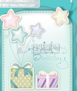 可爱小卡片书签矢量图