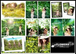 {花事}跨页写真模板