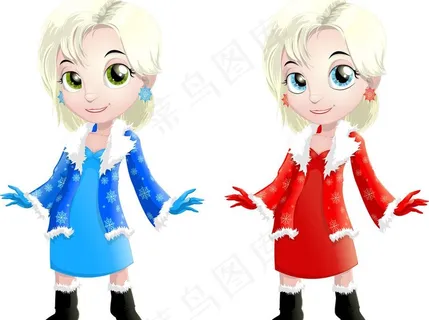 可爱卡通小女孩图片