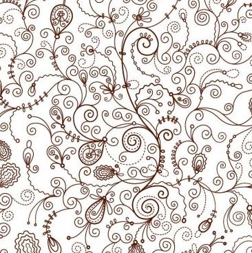 无缝的花卉背景矢量