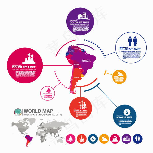 矢量地球图标素材