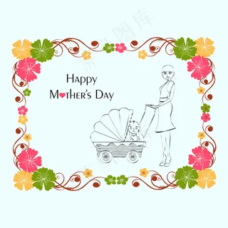 母亲节庆典贺卡设计
