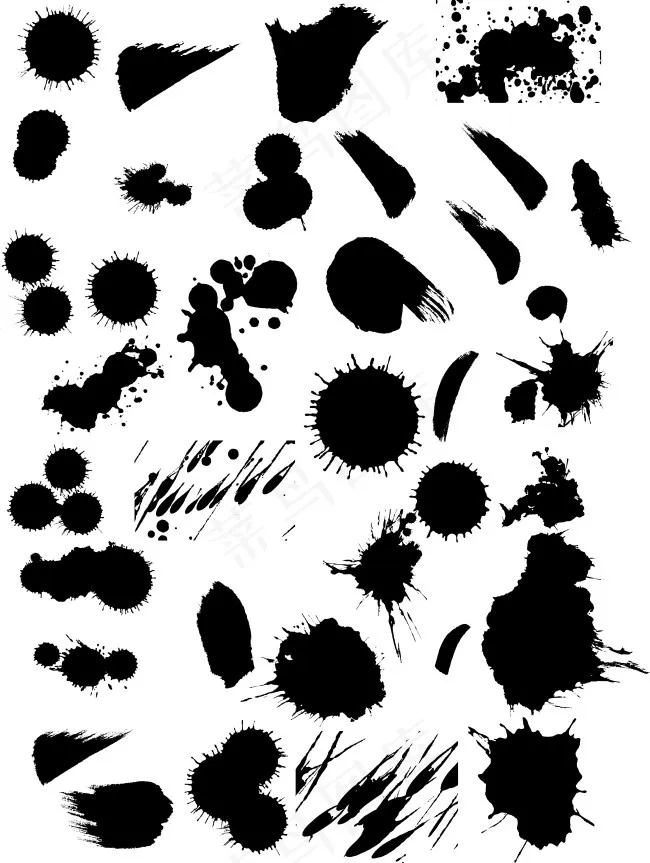 墨迹 痕迹cdr矢量模版下载