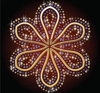 金属钻石花朵图片