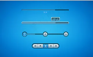 蓝色网站UI素材