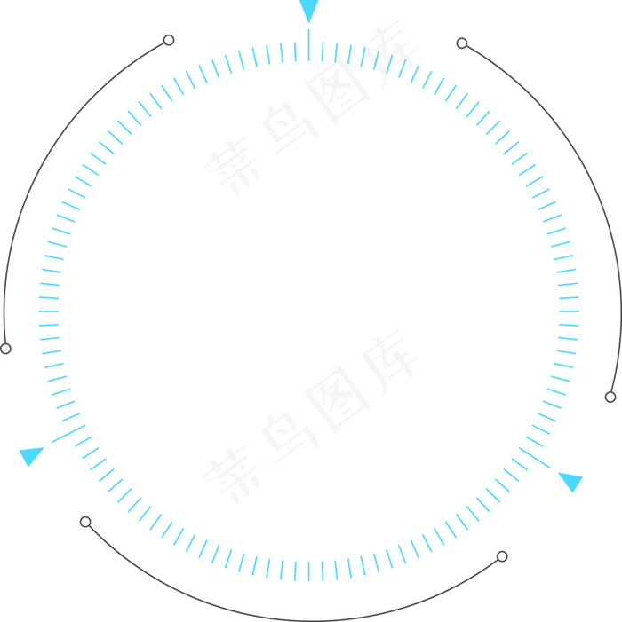圆形科技素材装饰矢量图