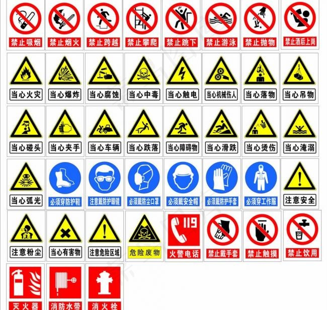 厂区安全牌图片cdr矢量模版下载