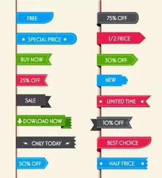 网络销售标签ai矢量模版下载