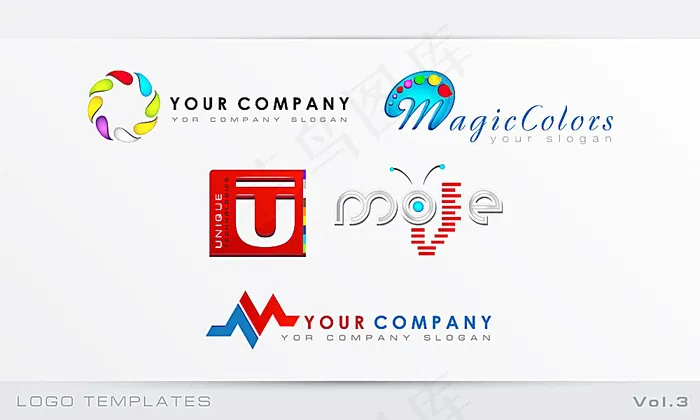 广告印刷公司标志设计ai矢量模版下载