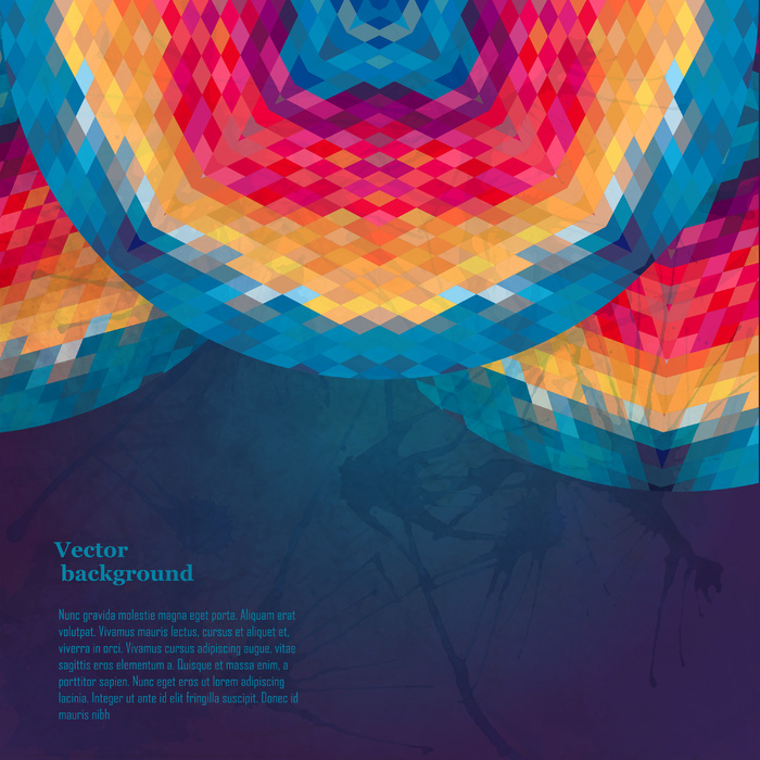 为你的文字复古三角背景的地方几何形...