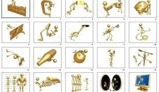 ppt商务活动创意素材（精选小金人...