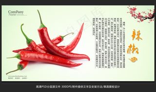 蔬菜展板设计辣椒海报招贴广告设计