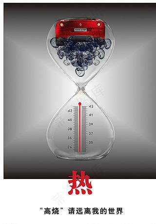 温室效应招贴设计海报图片