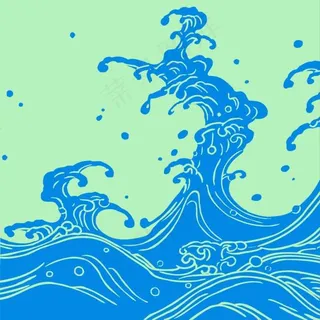 海浪花纹底纹