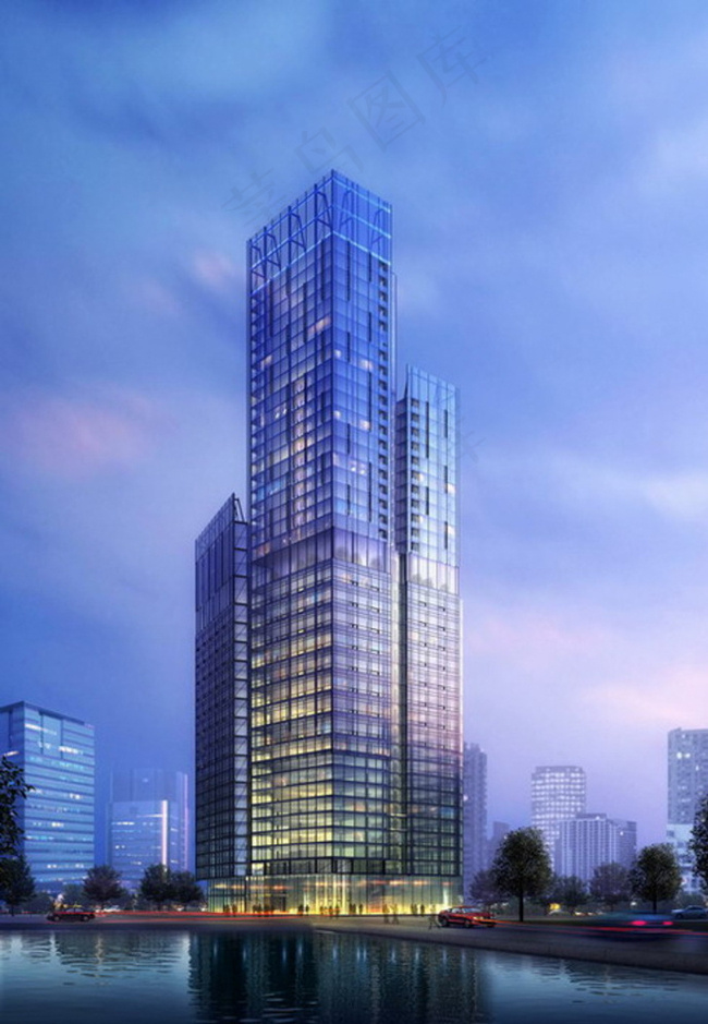 建筑夜景图片(2800X4000(DPI:72))psd模版下载