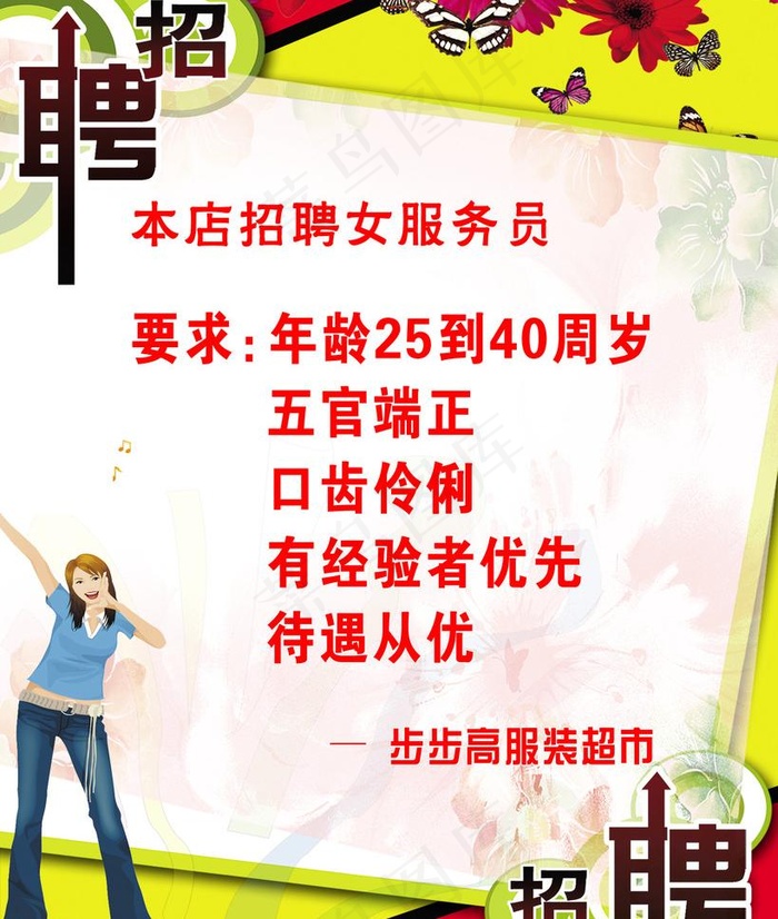 招聘海报图片psd模版下载