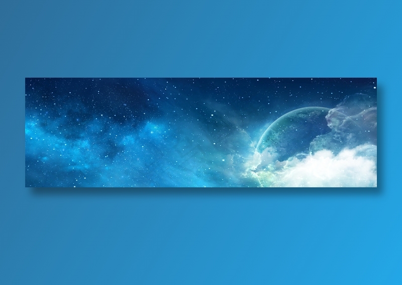蓝色 宇宙  星球psd模版下载