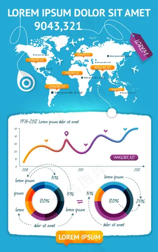 统计分析图表矢量素材