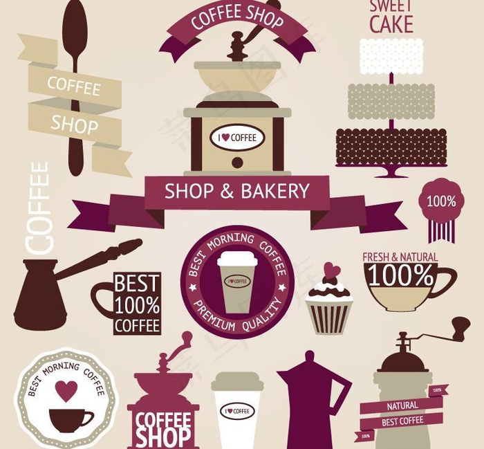 咖啡标签图片