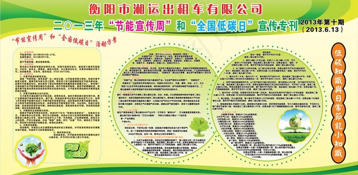节能低碳宣传专刊图片cdr矢量模版下载