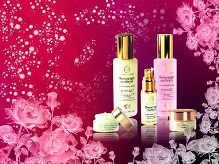 玫红玫瑰化妆品素材