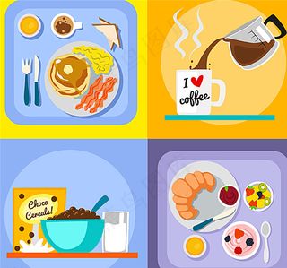 美味早餐设计矢量素材图片