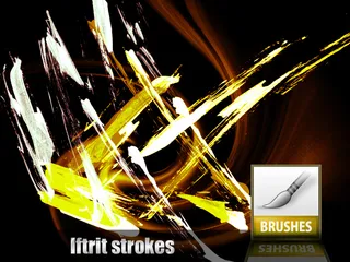 高清晰涂抹笔触PS笔刷 ...