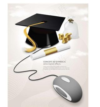 鼠标 学位帽图片
