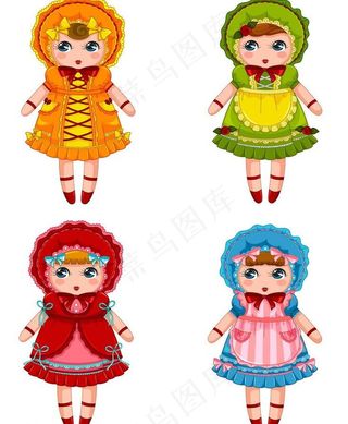 卡通小女孩图片