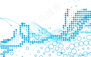 蓝色科技科幻线条地球抽象背景元素