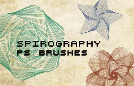 旋转交叠几何图案psd笔刷素材psd模版下载