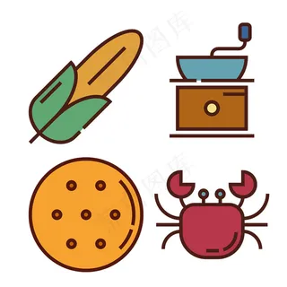 线性食物icon图标 线性食物icon图标