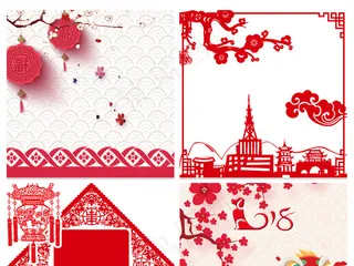 中国风年货主图直通车背景