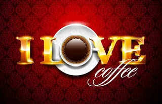 欧式花纹咖啡背景图片