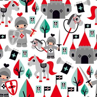 卡通可爱北欧童话梦幻儿童动物无缝平铺背景头像印刷矢量图片素材