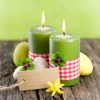 四叶草与鸡蛋蜡烛图片 四叶草与鸡蛋蜡烛图片