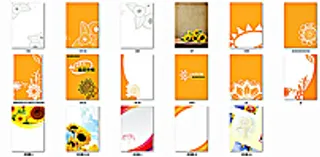 word向日葵底纹素材图片