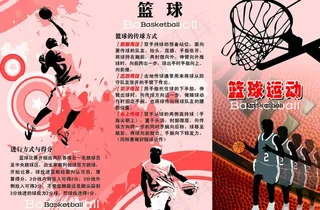 篮球运动三折页图片