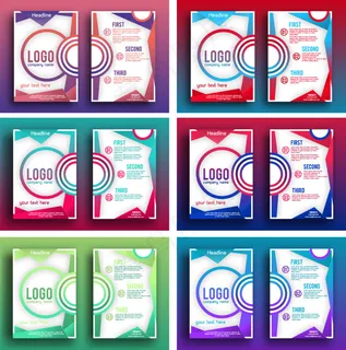 个性几何单页矢量模板