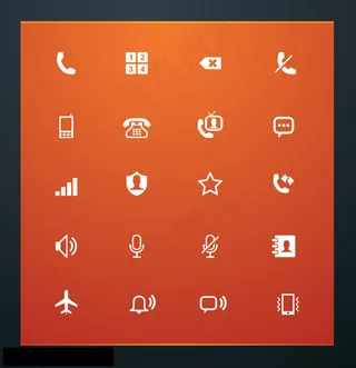 飞机与电话图标