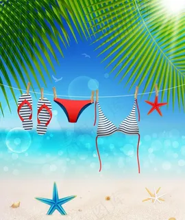 夏日沙滩背景图片 夏日沙滩背景图片